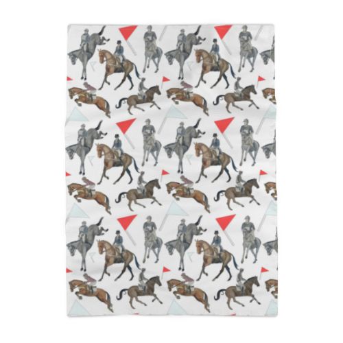 Eventing Horses Tea Towel